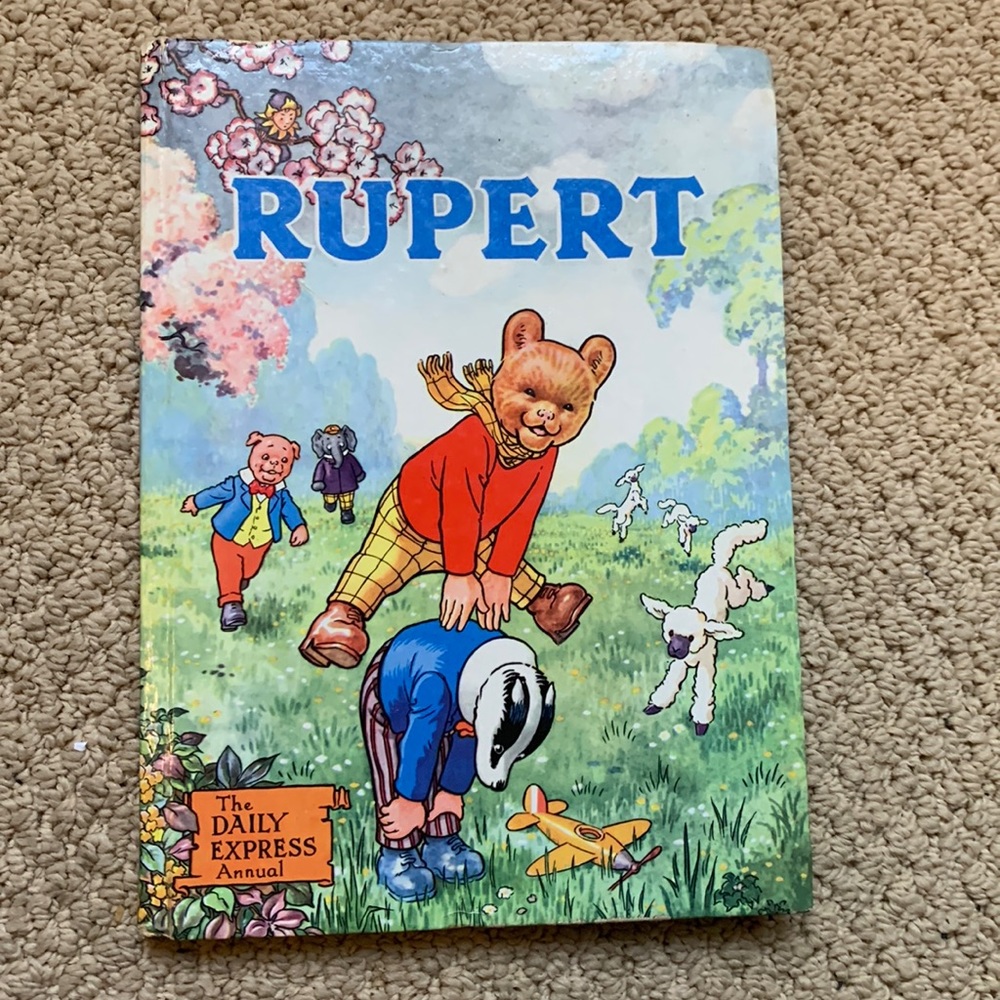 Vintage 1958 RUPERT Children's Book Vintage Hardcover The Daily Express Annual